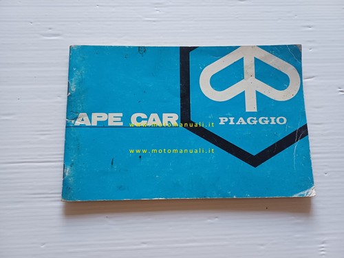 Piaggio ape car 1978 manuale - car,